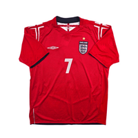 2004/05 England Away Football Shirt (L) Umbro 7 Beckham - Football Finery - FF302527