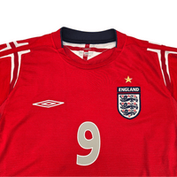 2004/05 England Away Football Shirt (M) Umbro 9 Rooney - Football Finery - FF302548