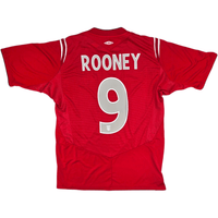 2004/05 England Away Football Shirt (M) Umbro 9 Rooney - Football Finery - FF302548