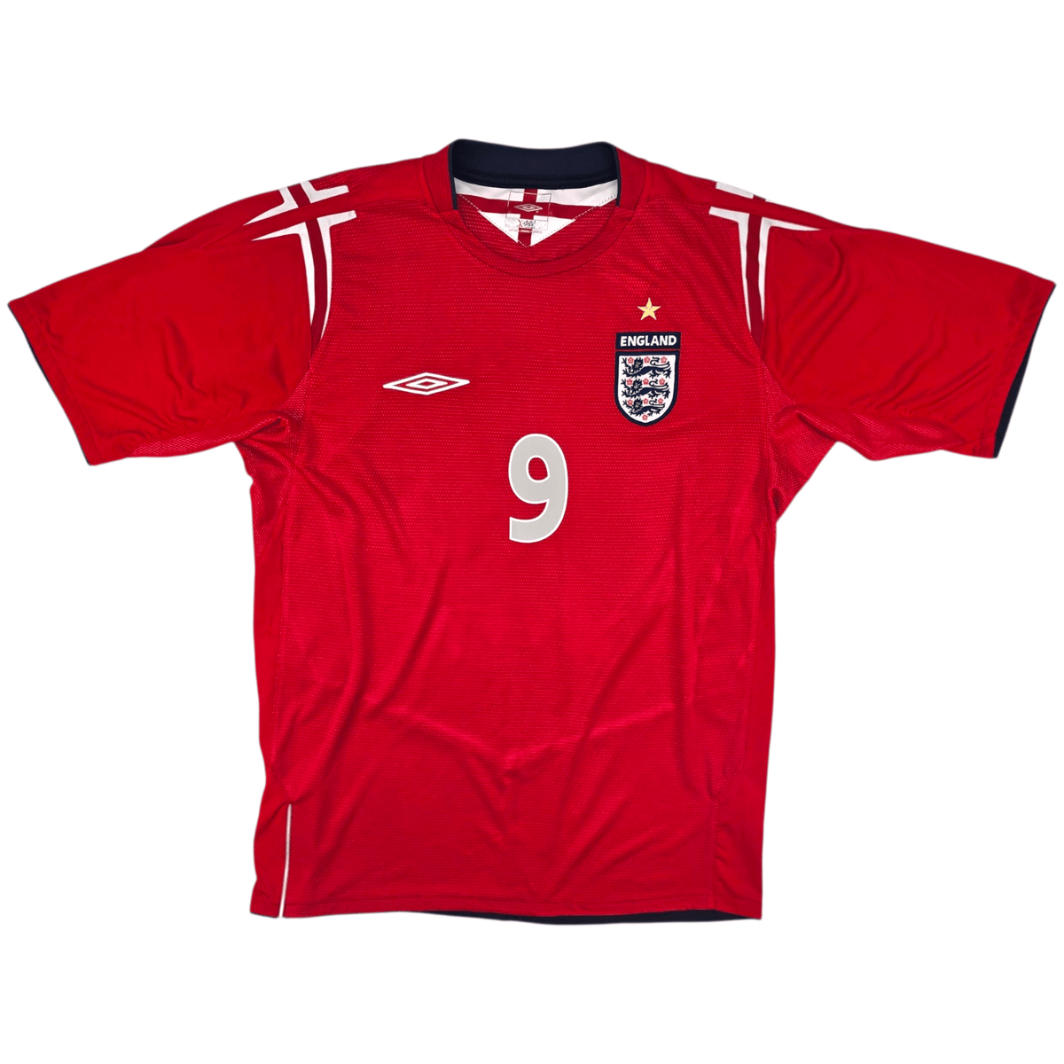 2004/05 England Away Football Shirt (M) Umbro 9 Rooney - Football Finery - FF302548