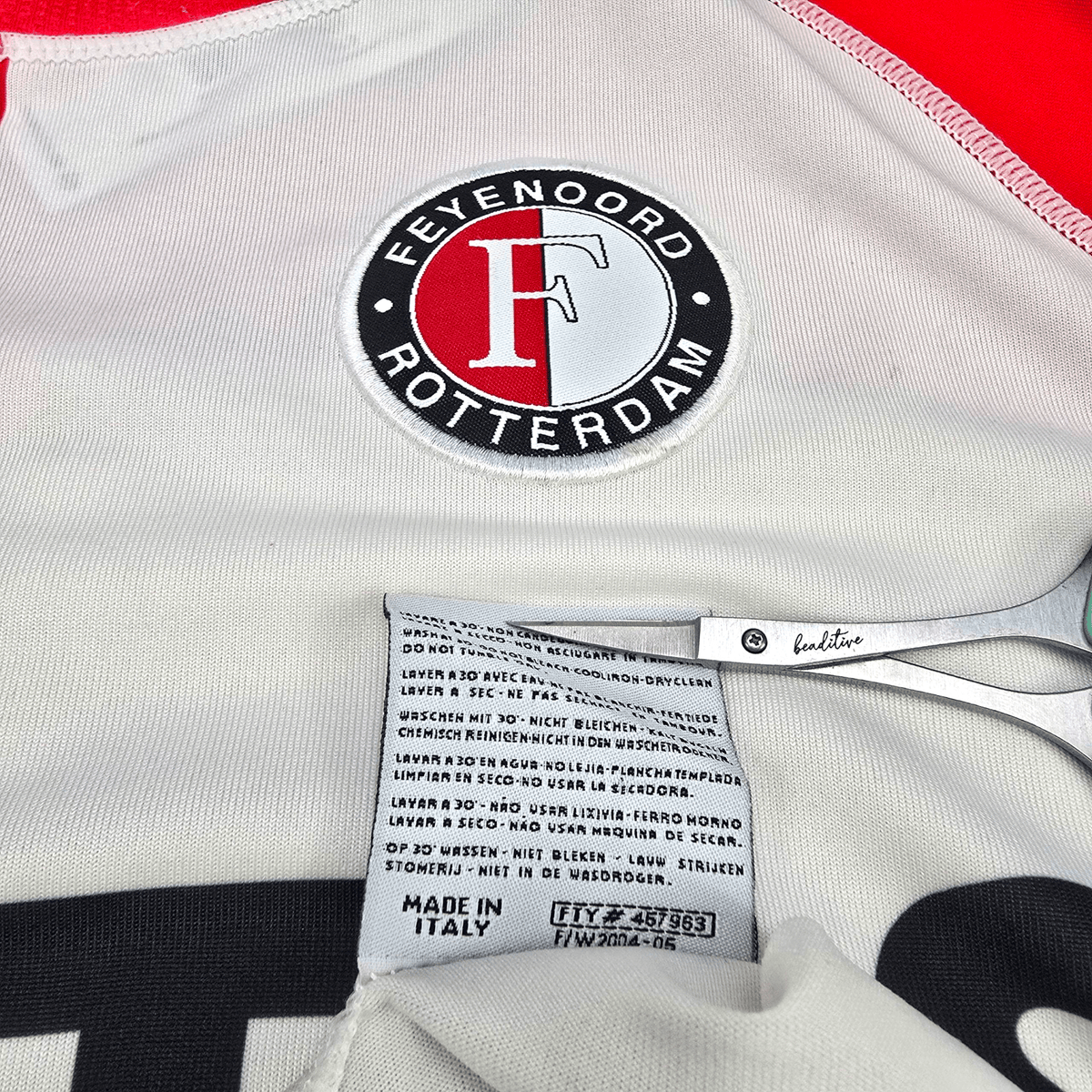 2004/05 Feyenoord Home Football Shirt (M) Kappa 7 Kuyt - Football Finery - FF302404