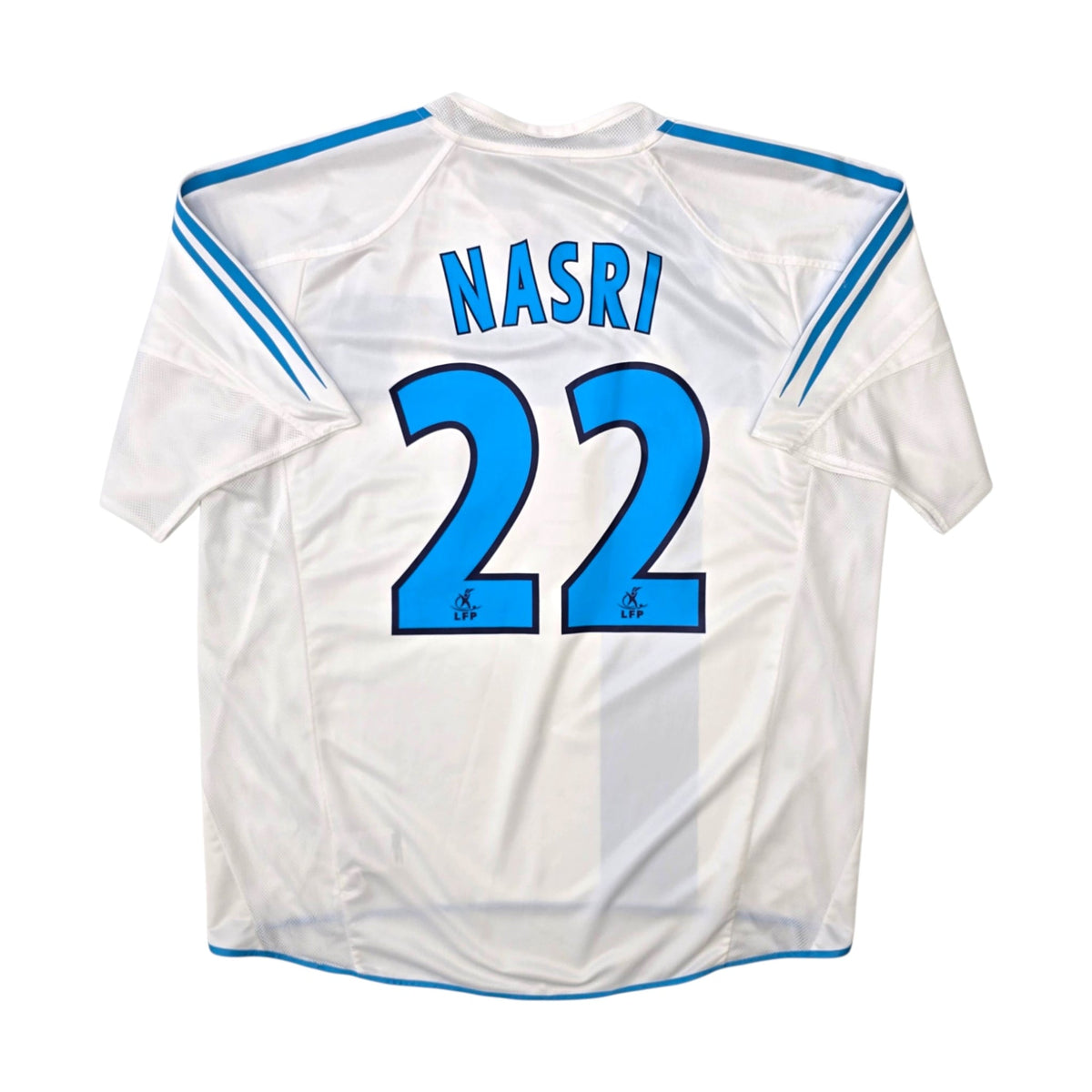 2004/05 Olympique Marseille Home Football Shirt (L) Adidas 22 Nasri - Football Finery - FF305741