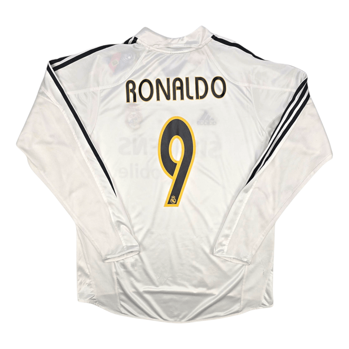 2004/05 Real Madrid Home Football Shirt (L) Adidas 9 Ronaldo - Football Finery - FF301575