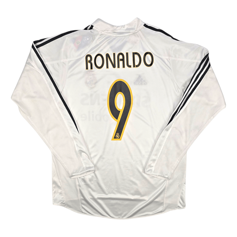 2004/05 Real Madrid Home Football Shirt (L) Adidas 9 Ronaldo - Football Finery - FF301575