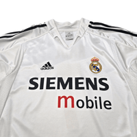 2004/05 Real Madrid Home Football Shirt (M) Adidas 7 Raul - Football Finery - FF302417