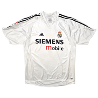 2004/05 Real Madrid Home Football Shirt (M) Adidas 7 Raul - Football Finery - FF302417