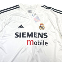2004/05 Real Madrid Home Football Shirt (XL) Adidas 9 Ronaldo - Football Finery - FF304778