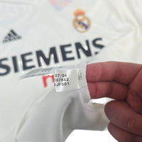 2004/05 Real Madrid Home Football Shirt (XL) Adidas 9 Ronaldo - Football Finery - FF304778