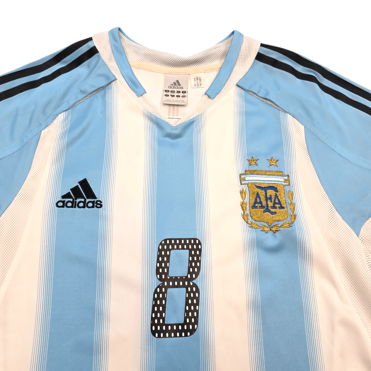 2004/06 Argentina Home Football Shirt (S) Adidas 8 Riquelme - Football Finery - FF302374