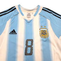 2004/06 Argentina Home Football Shirt (S) Adidas 8 Riquelme - Football Finery - FF302374