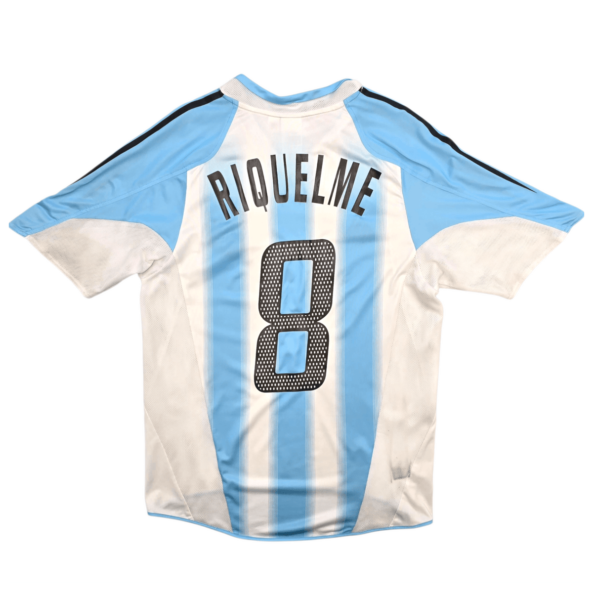2004/06 Argentina Home Football Shirt (S) Adidas 8 Riquelme - Football Finery - FF302374