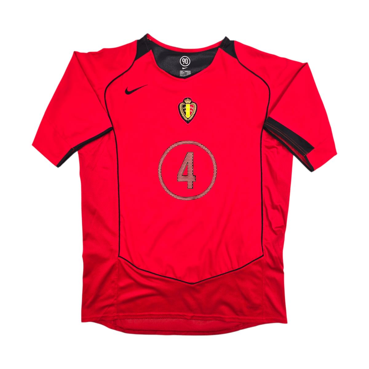 2004/06 Belgium Home Football Shirt (L) Nike 4 Van Buyten - Football Finery - FF303612