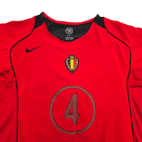 2004/06 Belgium Home Football Shirt (L) Nike 4 Van Buyten - Football Finery - FF303612