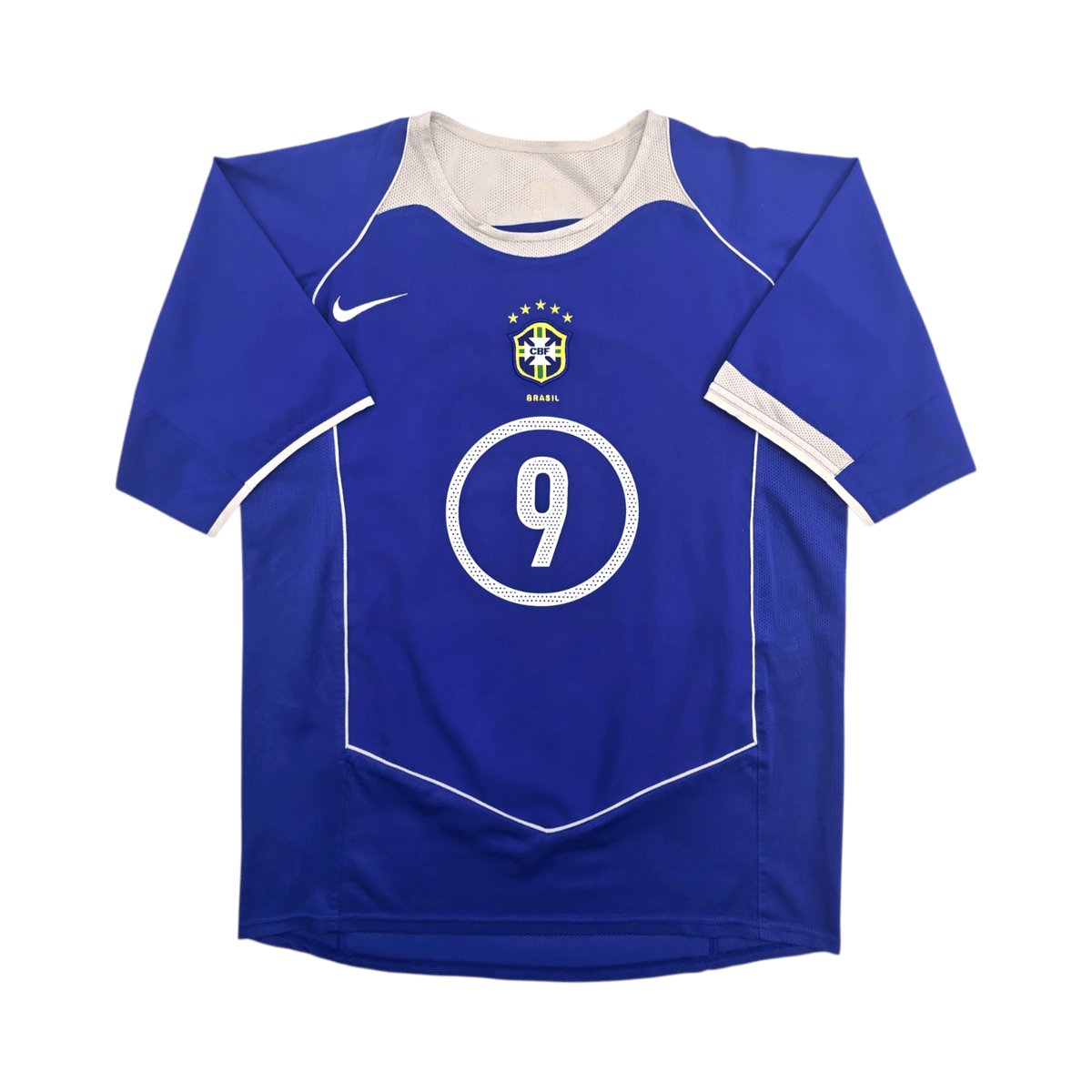 2004/06 Brazil Away Football Shirt (M) Nike 9 Ronaldo - Football Finery - FF304579