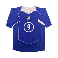 2004/06 Brazil Away Football Shirt (M) Nike 9 Ronaldo - Football Finery - FF304579