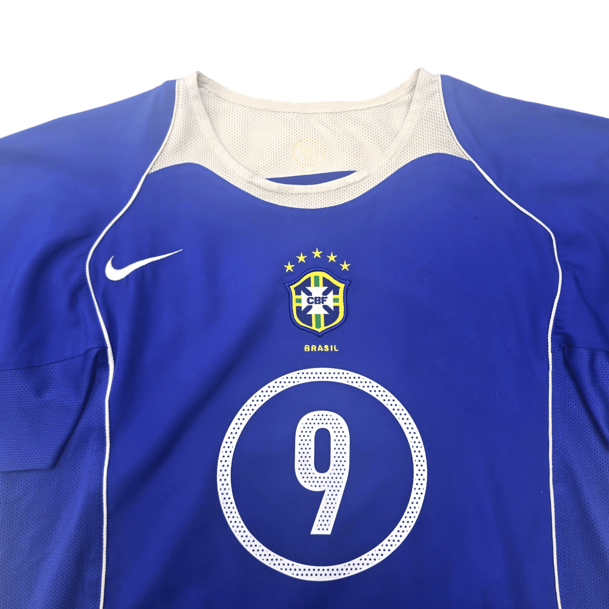 2004/06 Brazil Away Football Shirt (M) Nike 9 Ronaldo - Football Finery - FF304579