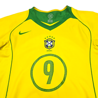 2004/06 Brazil Home Football Shirt (M) Nike 9 Ronaldo - Football Finery - FF301252