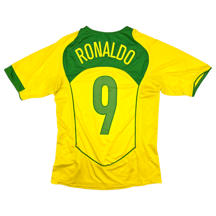 2004/06 Brazil Home Football Shirt (S) Nike 9 Ronaldo - Football Finery - FF300901