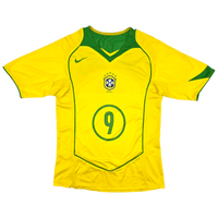2004/06 Brazil Home Football Shirt (S) Nike 9 Ronaldo - Football Finery - FF300901