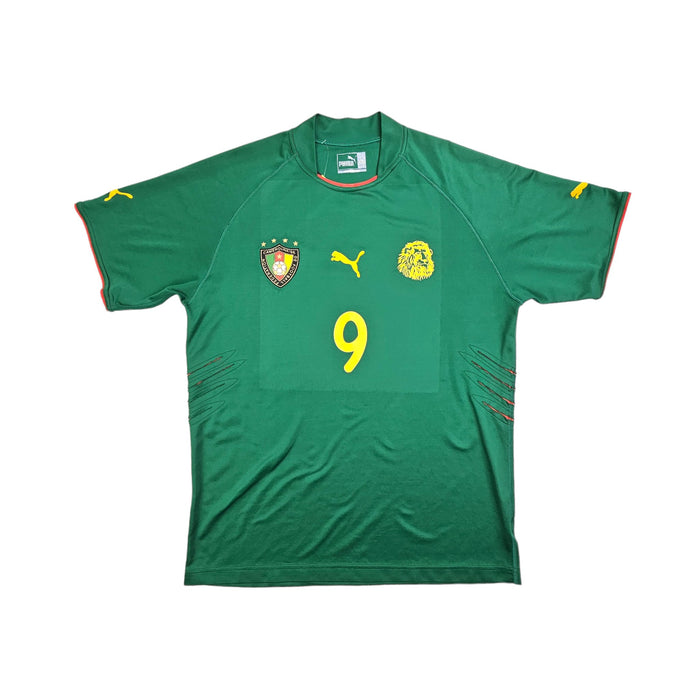 2004/06 Cameroon Home Football Shirt (2XL) Puma #9 Eto'o - Football Finery - FF203489