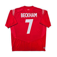 2004/06 England Away Football Shirt (2XL) Umbro 7 Beckham - Football Finery - FF304568