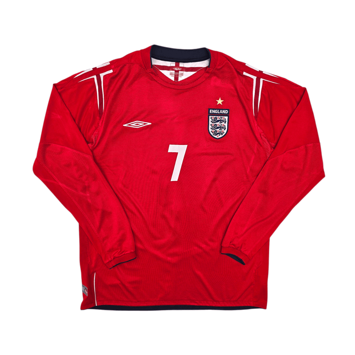 2004/06 England Away Football Shirt (XL) Umbro 7 Beckham - Football Finery - FF303042