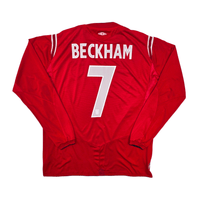 2004/06 England Away Football Shirt (XL) Umbro 7 Beckham - Football Finery - FF303042