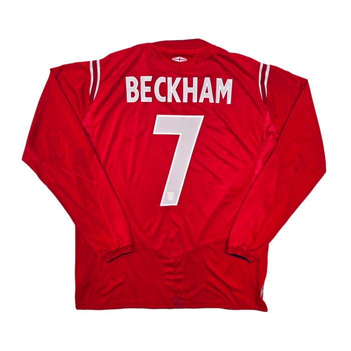 2004/06 England Away Football Shirt (XL) Umbro 7 Beckham - Football Finery - FF303042