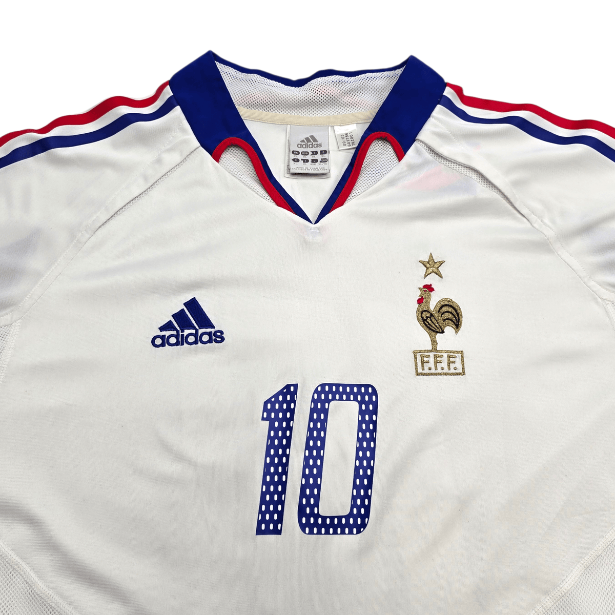 2004/06 France Away Football Shirt (XL) Adidas 10 Zidane - Football Finery - FF302954