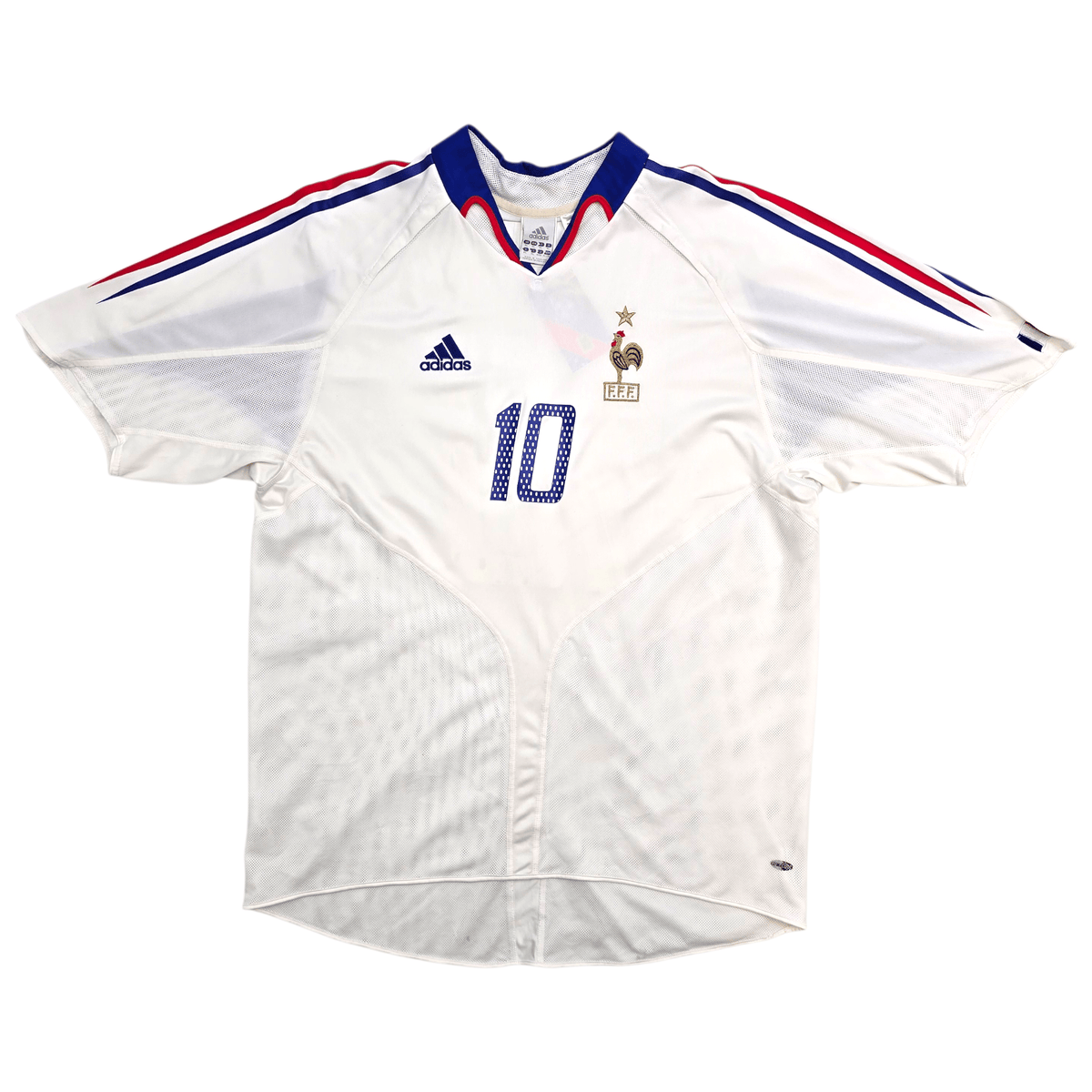 2004/06 France Away Football Shirt (XL) Adidas 10 Zidane - Football Finery - FF302954