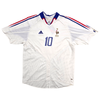 2004/06 France Away Football Shirt (XL) Adidas 10 Zidane - Football Finery - FF302954