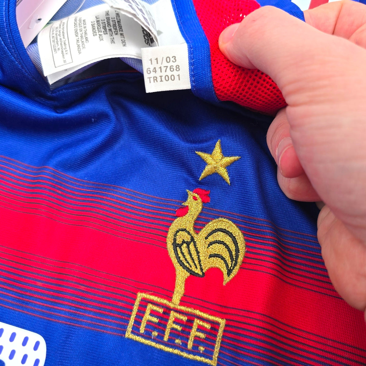 2004/06 France Home Football Shirt (L) Adidas 10 Zidane - Football Finery - FF305272