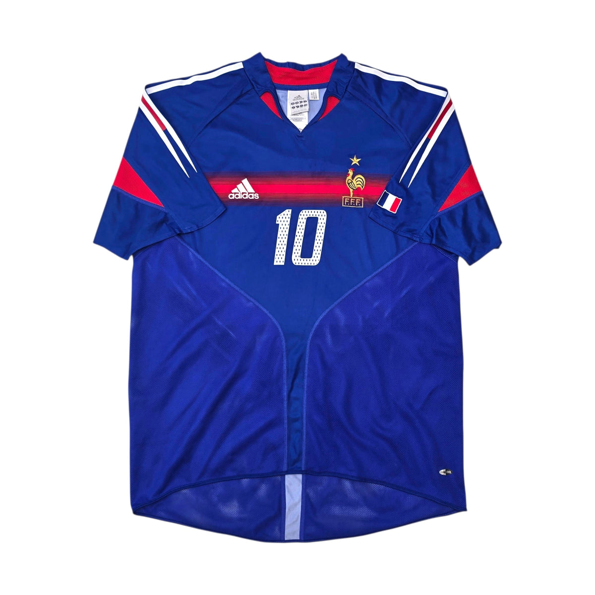 2004/06 France Home Football Shirt (L) Adidas 10 Zidane - Football Finery - FF305272