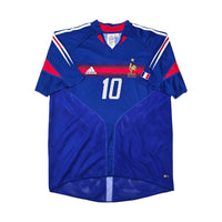 2004/06 France Home Football Shirt (L) Adidas 10 Zidane - Football Finery - FF305272