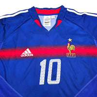 2004/06 France Home Football Shirt (L) Adidas 10 Zidane - Football Finery - FF305272