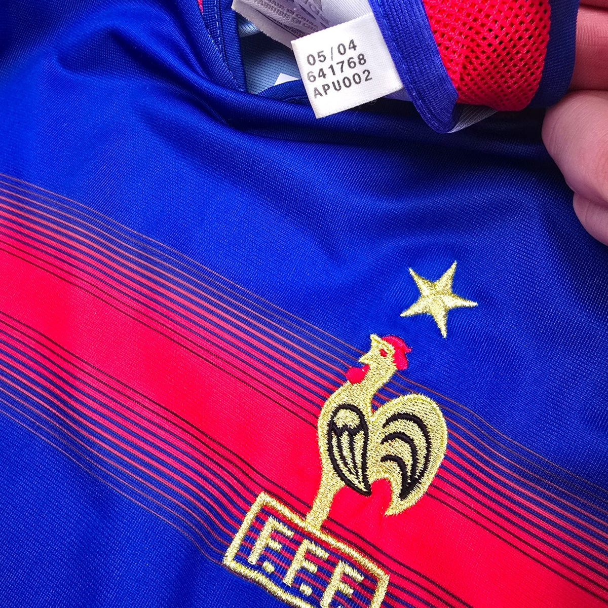2004/06 France Home Football Shirt (M) Adidas - Football Finery - FF305270