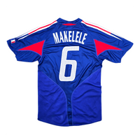 2004/06 France Home Football Shirt (S) Adidas 6 Makelele - Football Finery - FF302977