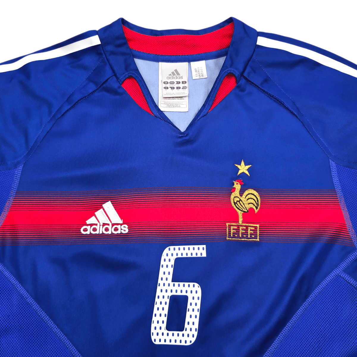 2004/06 France Home Football Shirt (S) Adidas 6 Makelele - Football Finery - FF302977