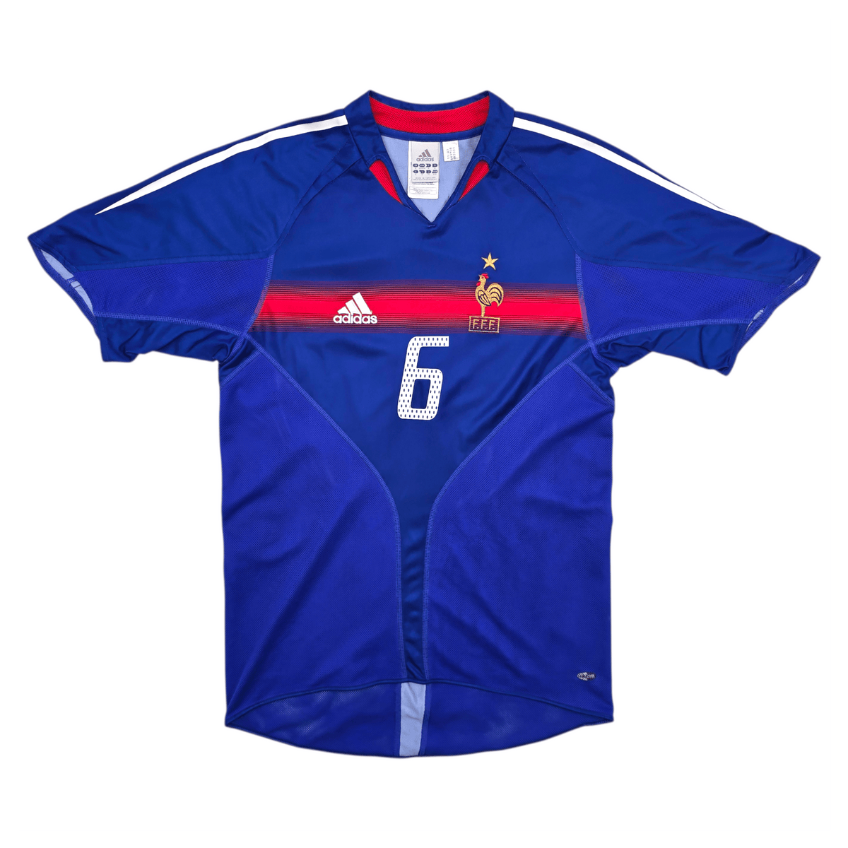 2004/06 France Home Football Shirt (S) Adidas 6 Makelele - Football Finery - FF302977