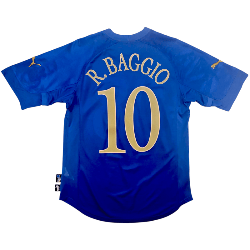 2004/06 Italy Home Football Shirt (M) Puma 10 R.Baggio - Football Finery - FF302878