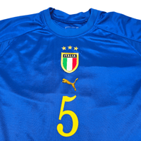 2004/06 Italy Home Football Shirt (M) Puma 5 Cannavaro - Football Finery - FF300664