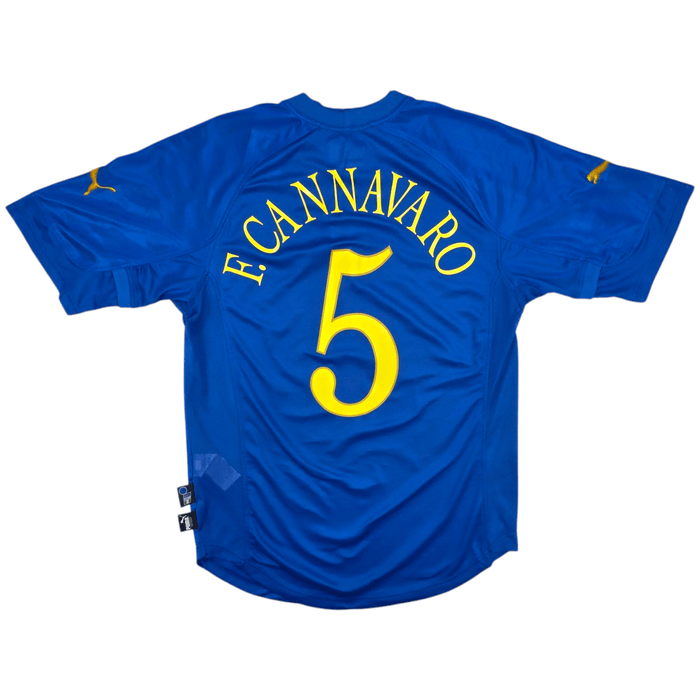2004/06 Italy Home Football Shirt (M) Puma 5 Cannavaro - Football Finery - FF300664