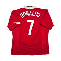 2004/06 Manchester United Home Football Shirt (2XL) Nike 7 Ronaldo - Football Finery - FF302079