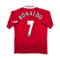 2004/06 Manchester United Home Football Shirt (M) Nike 7 Ronaldo - Football Finery - FF303229
