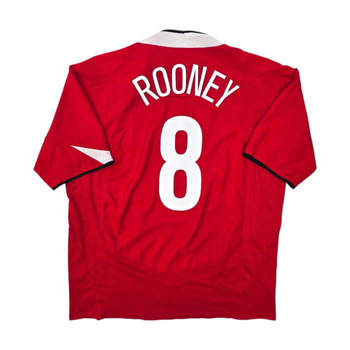 2004/06 Manchester United Home Football Shirt (XL) Nike 8 Rooney - Football Finery - FF306006