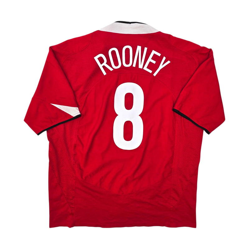 2004/06 Manchester United Home Football Shirt (XL) Nike 8 Rooney - Football Finery - FF306006