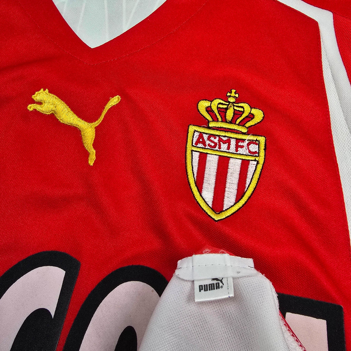 2004/06 Monaco Home Football Shirt (S) Puma 3 Evra - Football Finery - FF304752