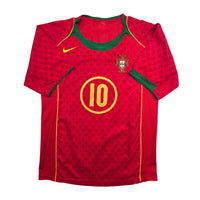 2004/06 Portugal Home Football Shirt (M) Nike 10 Rui Costa - Football Finery - FF306735