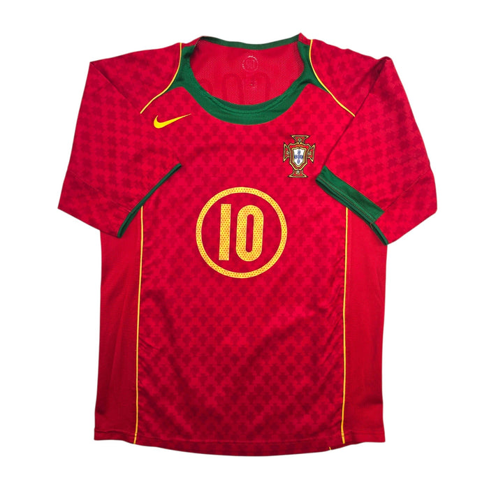 2004/06 Portugal Home Football Shirt (M) Nike 10 Rui Costa - Football Finery - FF306735