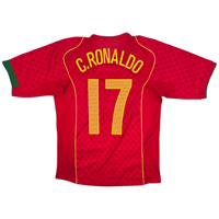 2004/06 Portugal Home Football Shirt (M) Nike 17 C.Ronaldo - Football Finery - FF301562